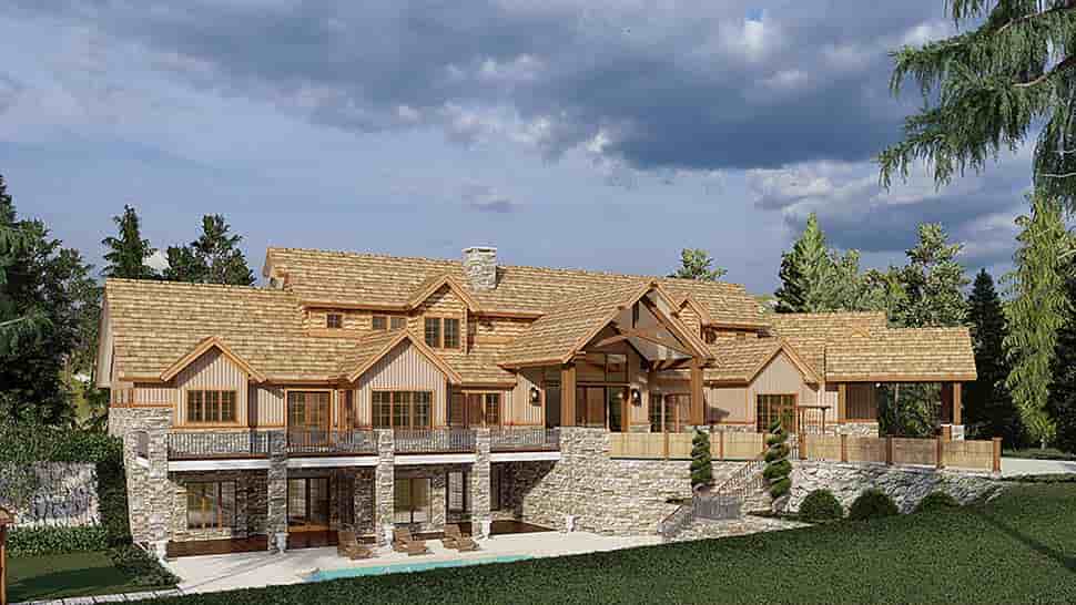 Country, Craftsman House Plan 82582 with 4 Beds, 6 Baths, 3 Car Garage Picture 2