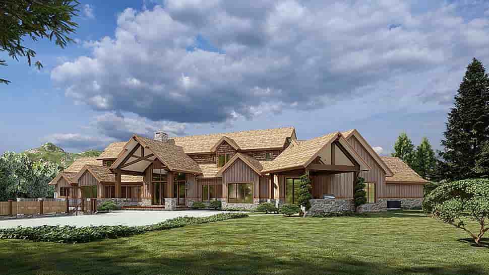 Country, Craftsman House Plan 82582 with 4 Beds, 6 Baths, 3 Car Garage Picture 3