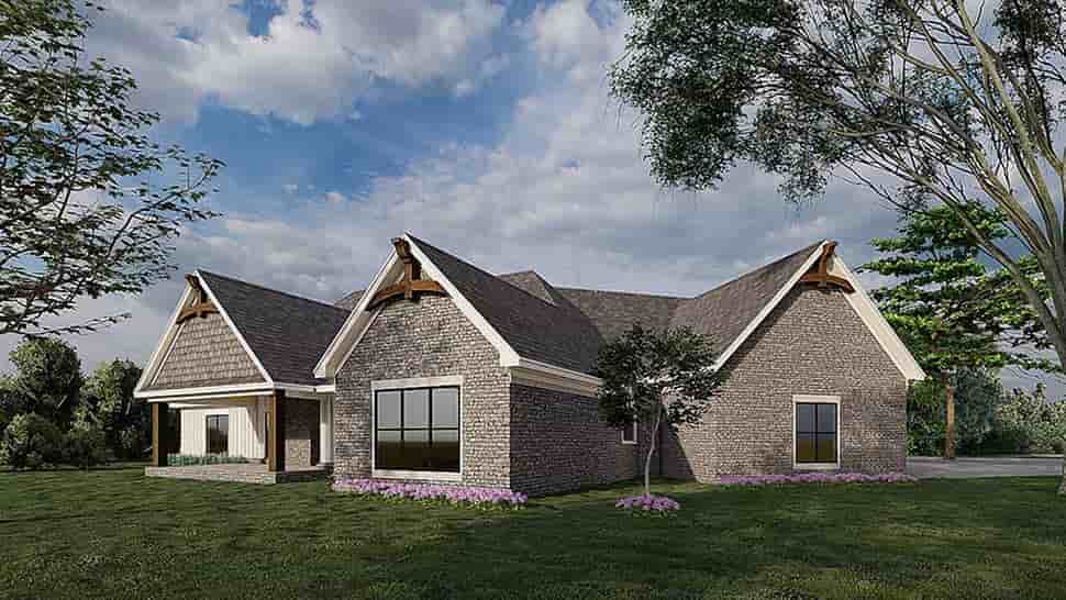 Bungalow, Craftsman, French Country House Plan 82583 with 3 Beds, 2 Baths, 3 Car Garage Picture 1