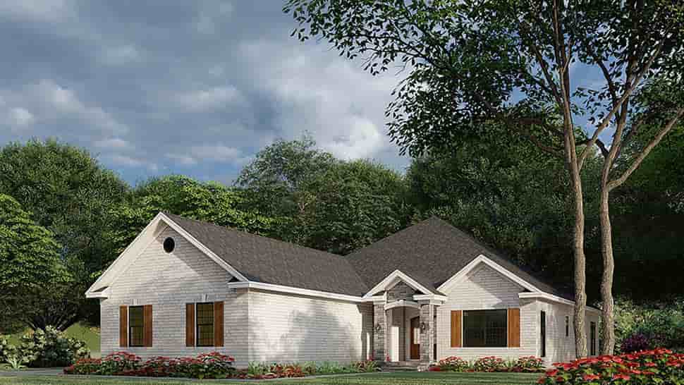 French Country, Traditional House Plan 82585 with 3 Beds, 2 Baths, 3 Car Garage Picture 1