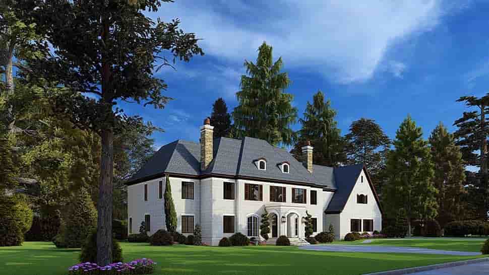Colonial, Contemporary, European House Plan 82588 with 5 Beds, 7 Baths, 3 Car Garage Picture 2