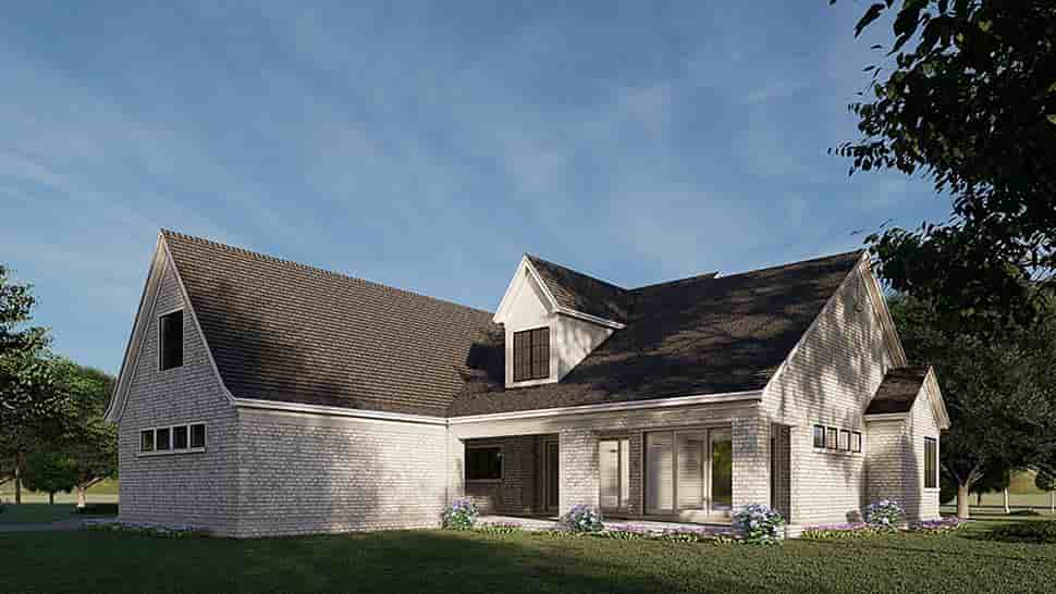 Contemporary, European, French Country House Plan 82589 with 4 Beds, 5 Baths, 2 Car Garage Picture 2