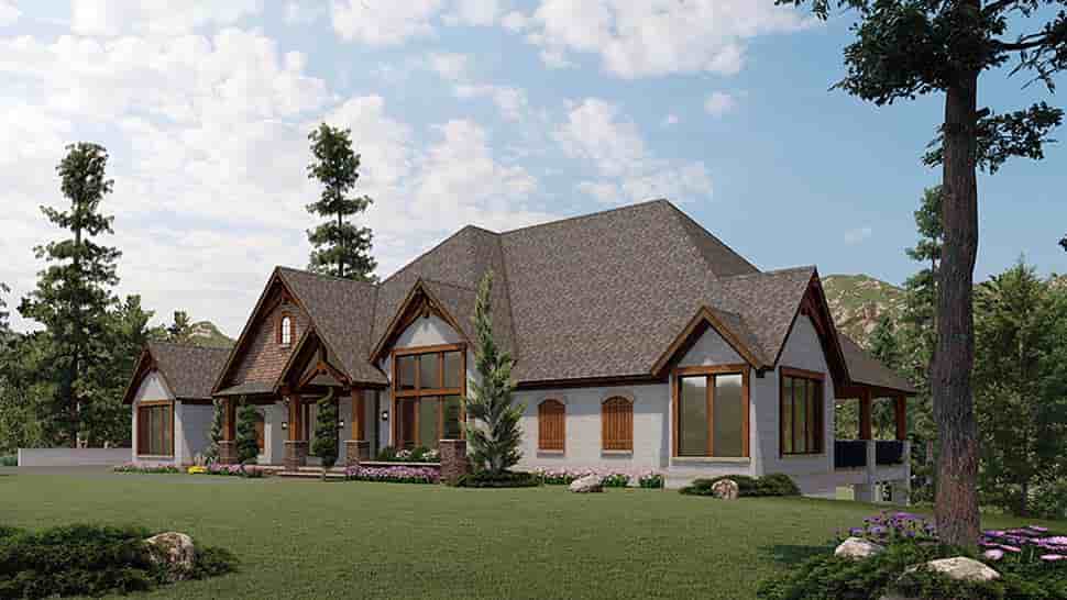 Bungalow, Craftsman House Plan 82591 with 2 Beds, 4 Baths, 3 Car Garage Picture 1
