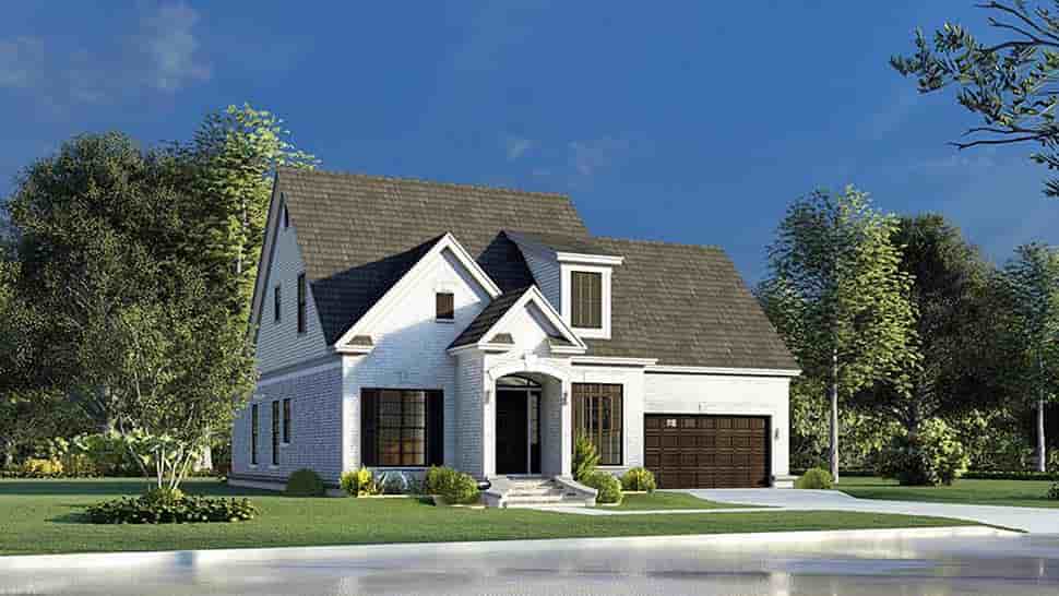 European, Traditional House Plan 82594 with 3 Beds, 3 Baths, 2 Car Garage Picture 2