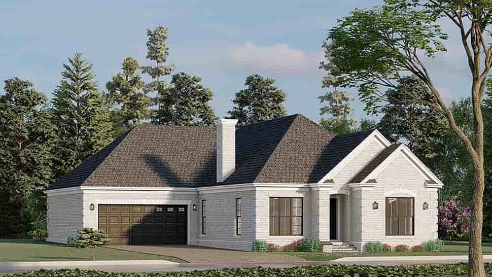 European, Traditional House Plan 82596 with 3 Beds, 2 Baths, 2 Car Garage Picture 2