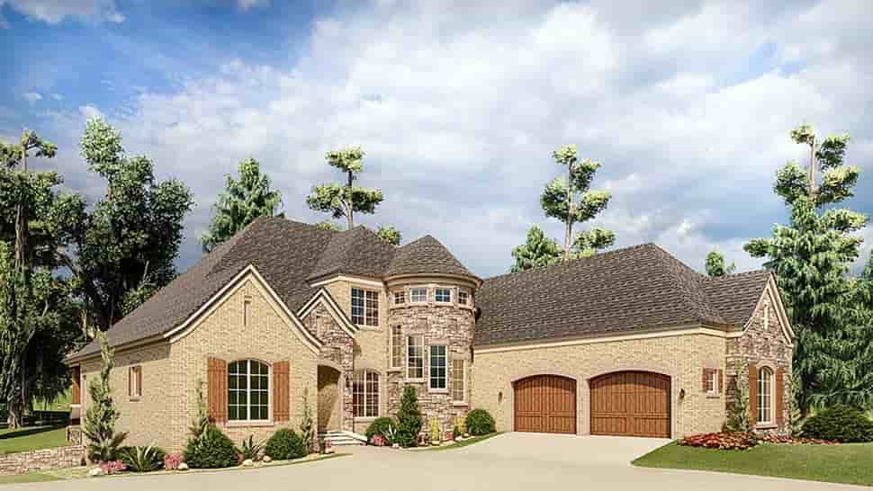 European, French Country, Traditional House Plan 82605 with 3 Beds, 4 Baths, 2 Car Garage Picture 3