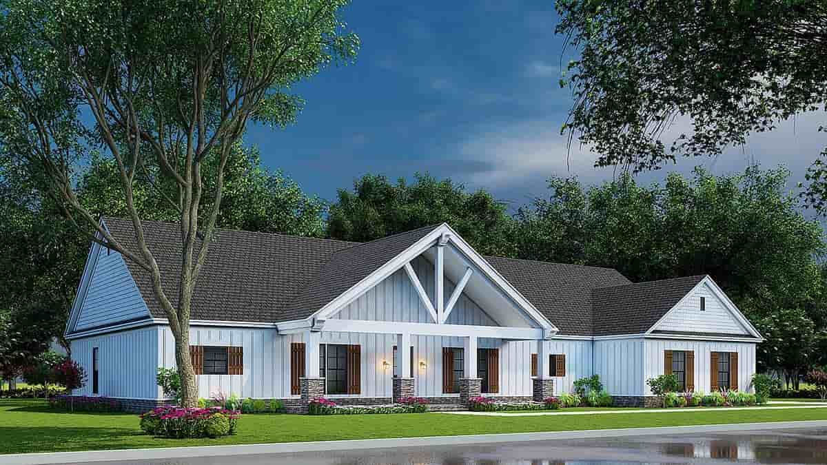 Bungalow, Contemporary, Country, Craftsman, Farmhouse House Plan 82611 with 4 Beds, 4 Baths, 3 Car Garage Picture 2