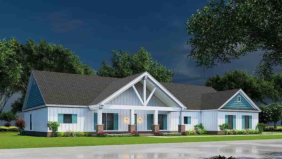Bungalow, Contemporary, Country, Craftsman, Farmhouse House Plan 82611 with 4 Beds, 4 Baths, 3 Car Garage Picture 4