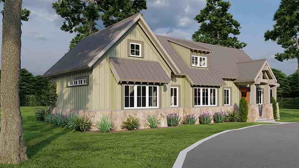 Bungalow, Contemporary, Craftsman House Plan 82612 with 1 Beds, 2 Baths Picture 4
