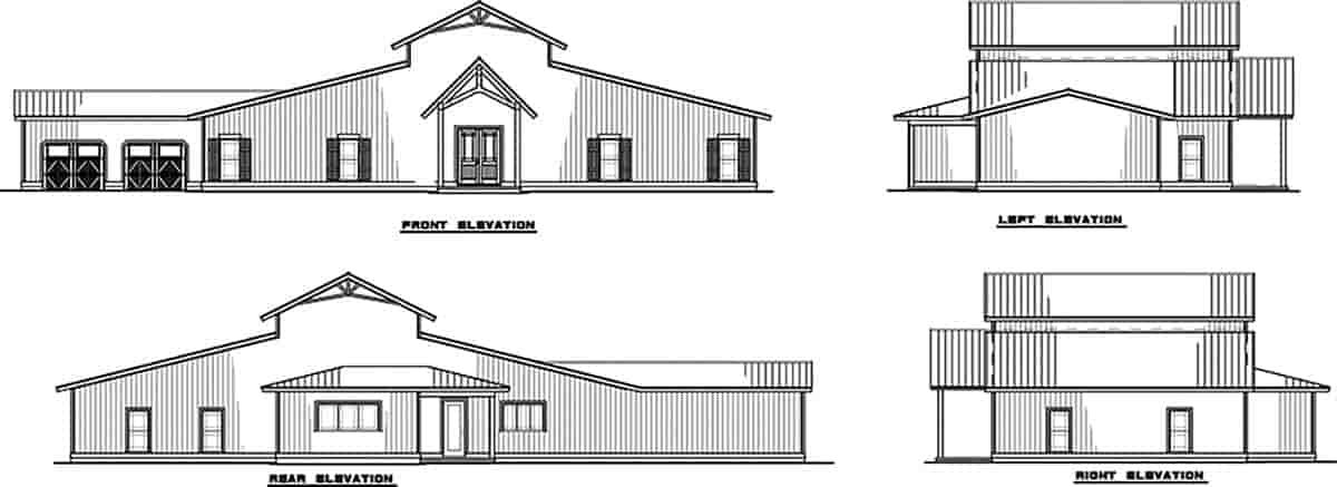 Farmhouse House Plan 82614 with 5 Beds, 4 Baths, 2 Car Garage Picture 1