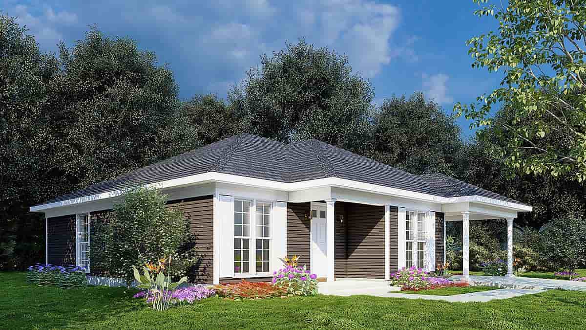 Traditional House Plan 82615 with 3 Beds, 2 Baths, 1 Car Garage Picture 2