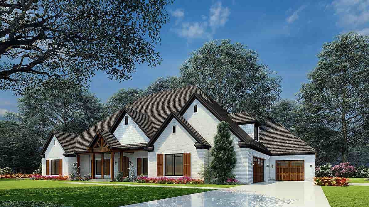 Country, Craftsman, Southern House Plan 82616 with 4 Beds, 4 Baths, 3 Car Garage Picture 1