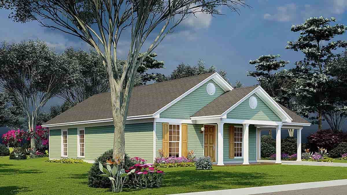 Traditional House Plan 82618 with 3 Beds, 2 Baths, 1 Car Garage Picture 2