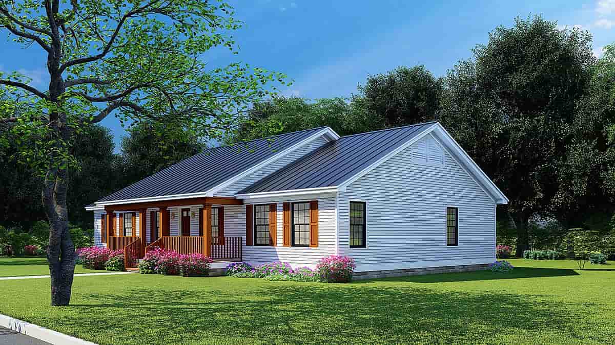 Country, Farmhouse, Ranch, Southern, Traditional House Plan 82622 with 3 Beds, 2 Baths, 2 Car Garage Picture 1