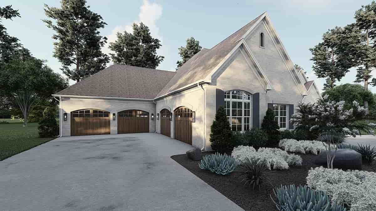 European, Traditional House Plan 82624 with 3 Beds, 4 Baths, 4 Car Garage Picture 2