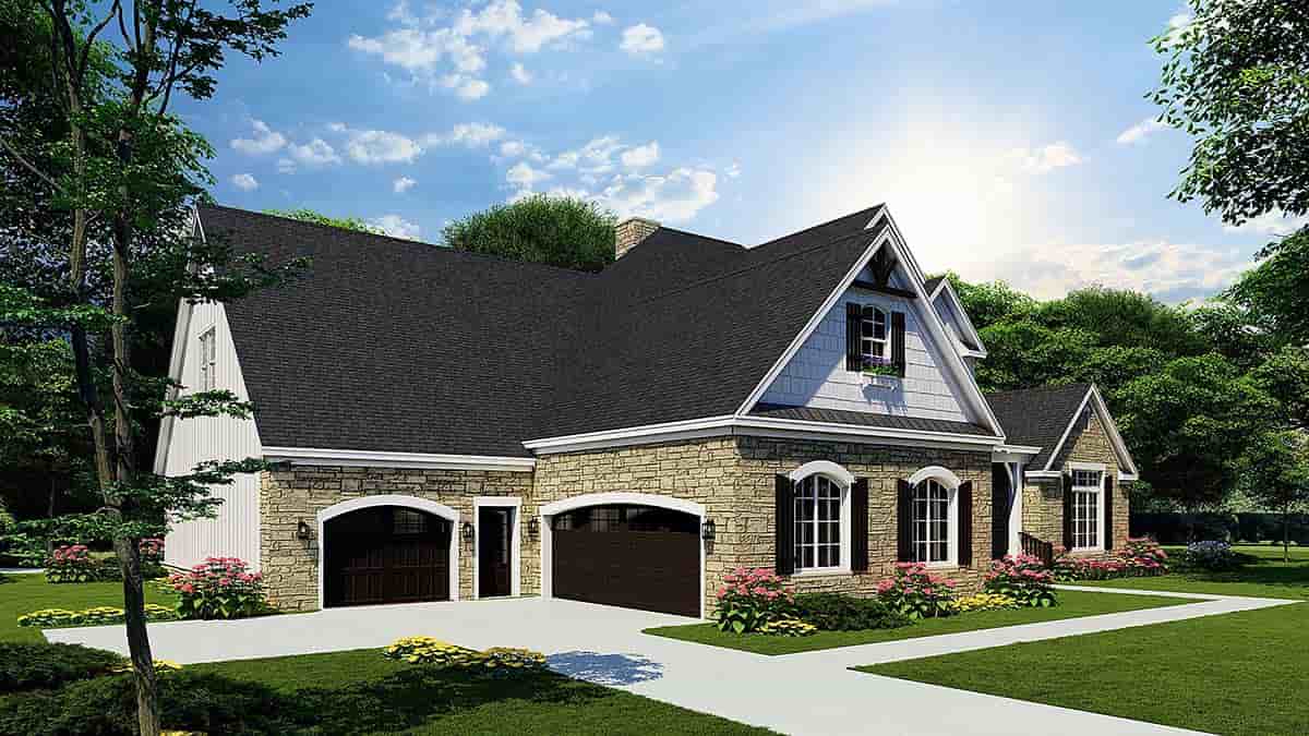 Bungalow, Country, Craftsman, Traditional House Plan 82632 with 5 Beds, 6 Baths, 3 Car Garage Picture 2