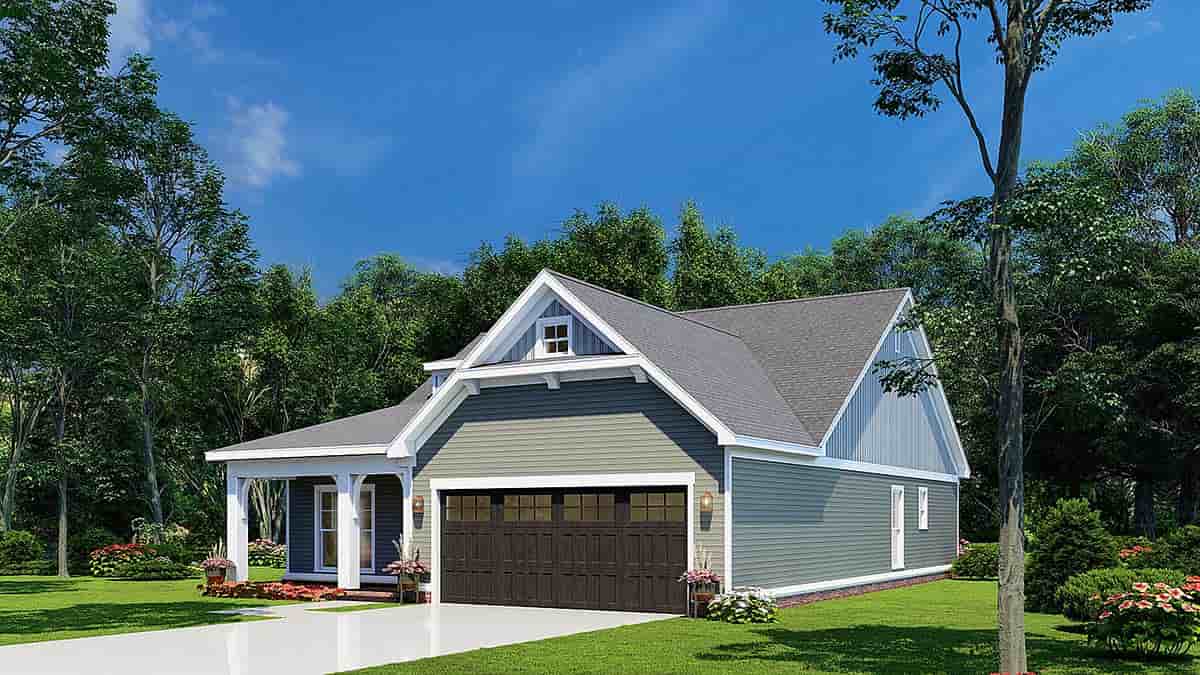 Country, Craftsman, Farmhouse, Southern, Traditional House Plan 82645 with 3 Beds, 2 Baths, 2 Car Garage Picture 1