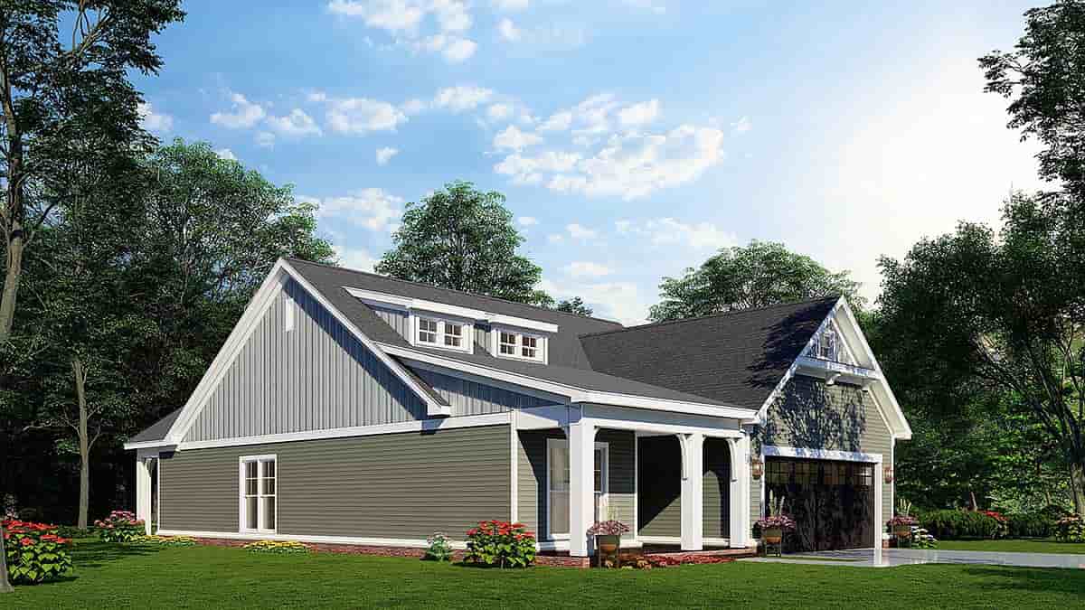 Country, Craftsman, Farmhouse, Southern, Traditional House Plan 82645 with 3 Beds, 2 Baths, 2 Car Garage Picture 2