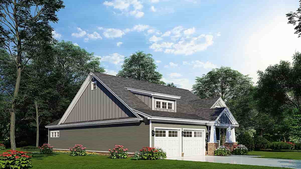 Bungalow, Cottage, Craftsman, Traditional House Plan 82651 with 3 Beds, 2 Baths, 2 Car Garage Picture 2