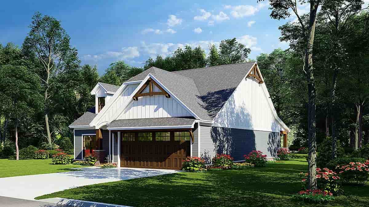 Bungalow, Cottage, Craftsman, Traditional House Plan 82652 with 3 Beds, 2 Baths, 2 Car Garage Picture 1