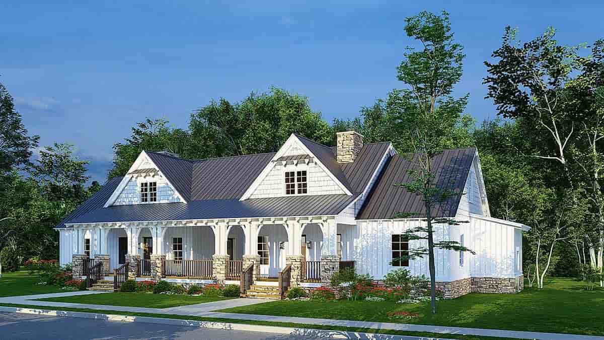 Bungalow, Cabin, Cottage, Country, Craftsman, Farmhouse Multi-Family Plan 82656 with 4 Beds, 3 Baths Picture 1