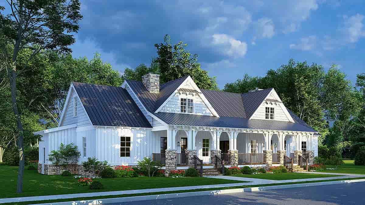 Bungalow, Cabin, Cottage, Country, Craftsman, Farmhouse Multi-Family Plan 82656 with 4 Beds, 3 Baths Picture 2