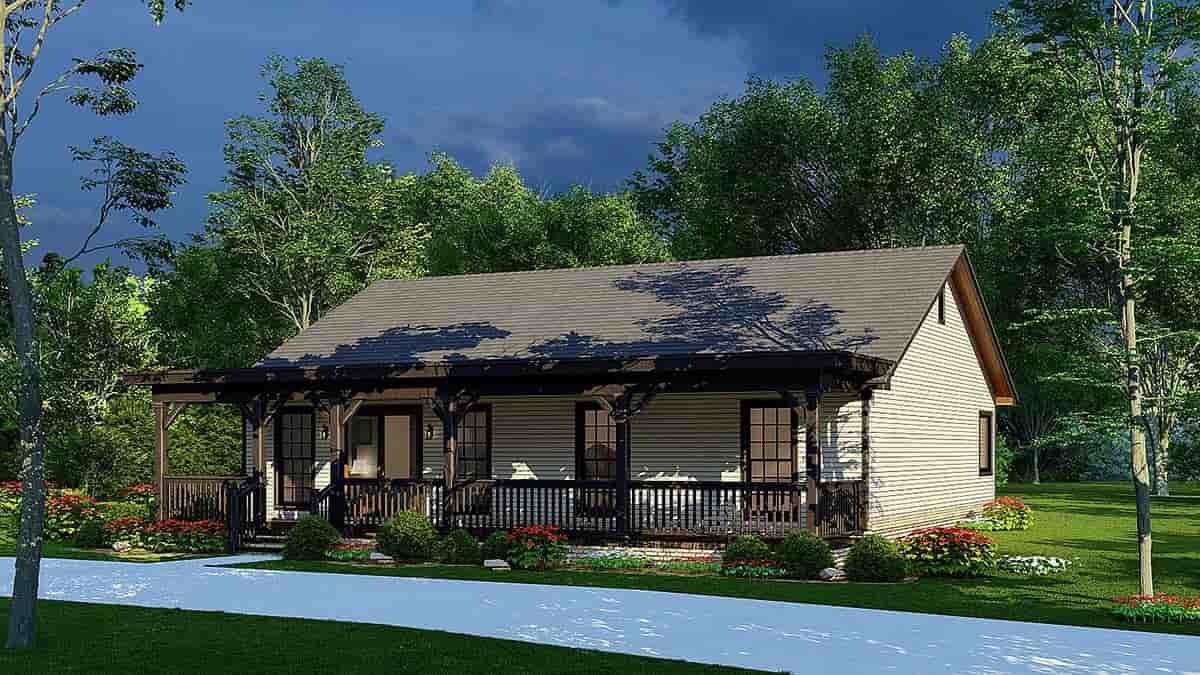 Cabin, Country, Farmhouse, Southern, Traditional House Plan 82659 with 2 Beds, 3 Baths Picture 1