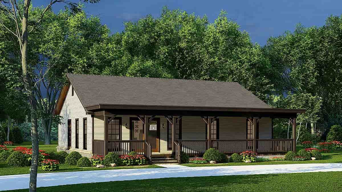 Cabin, Country, Farmhouse, Southern, Traditional House Plan 82659 with 2 Beds, 3 Baths Picture 2
