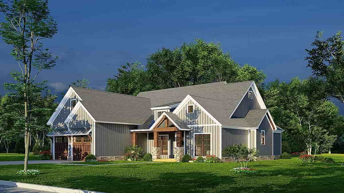 Bungalow, Cottage, Craftsman, Farmhouse, Traditional House Plan 82661 with 3 Beds, 2 Baths, 2 Car Garage Picture 1
