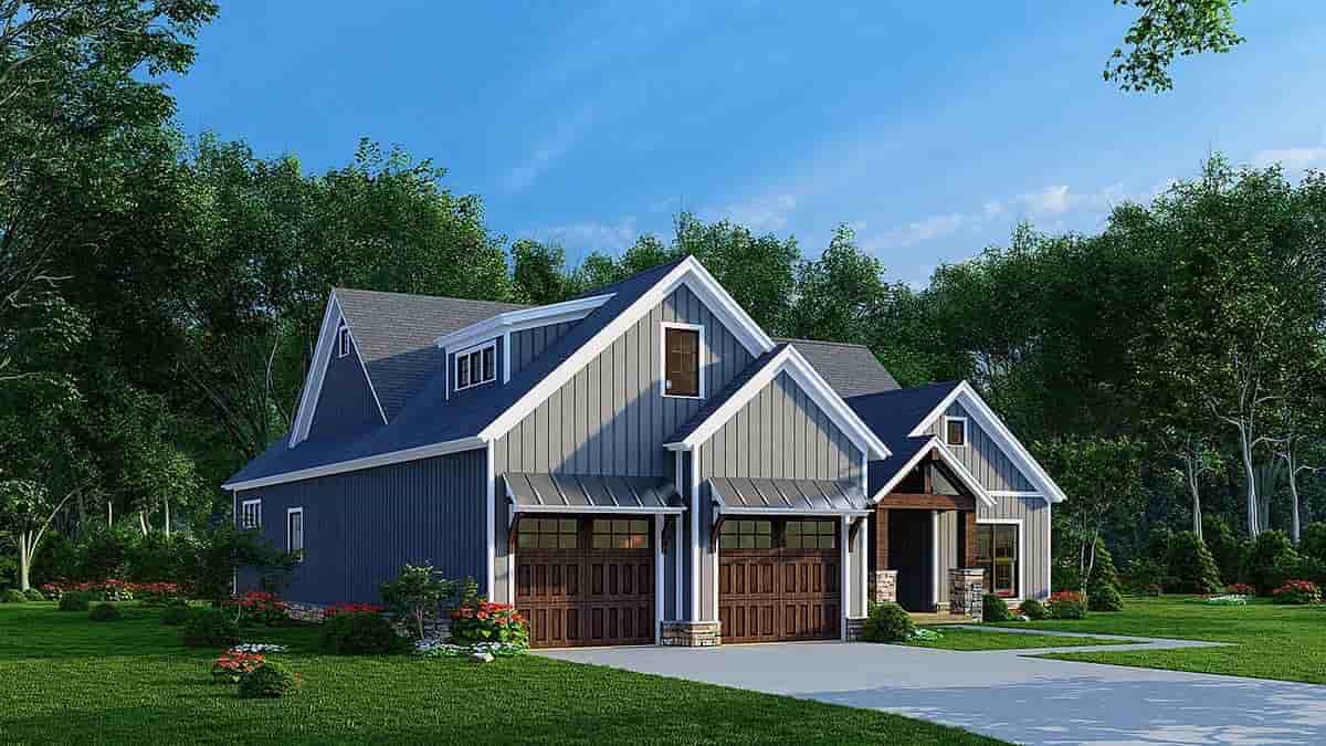 Bungalow, Cottage, Craftsman, Farmhouse, Traditional House Plan 82661 with 3 Beds, 2 Baths, 2 Car Garage Picture 2
