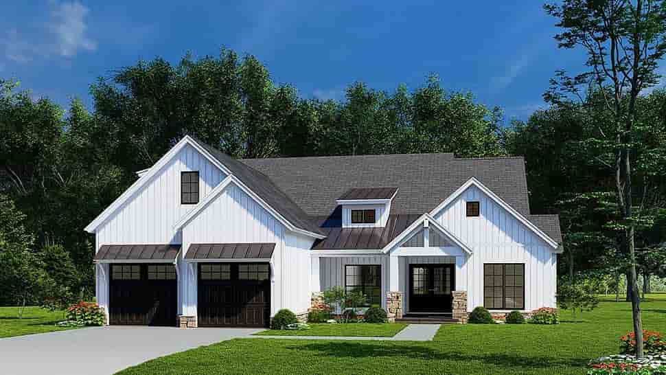 Bungalow, Cottage, Craftsman, Farmhouse, Traditional House Plan 82661 with 3 Beds, 2 Baths, 2 Car Garage Picture 4