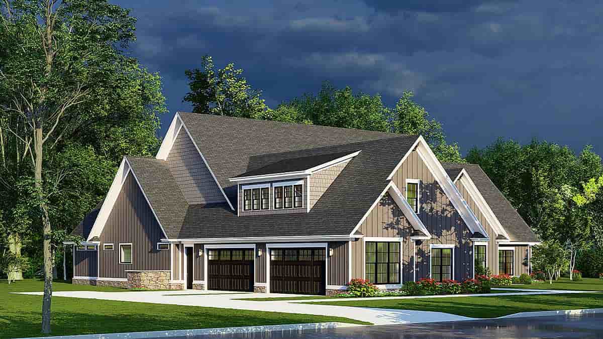 European, Traditional House Plan 82666 with 4 Beds, 6 Baths, 4 Car Garage Picture 2