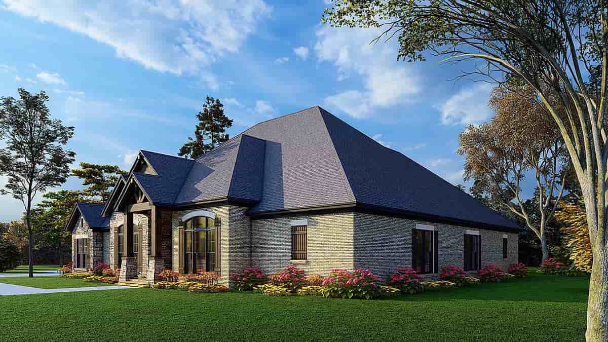 Bungalow, Craftsman, Traditional House Plan 82668 with 5 Beds, 4 Baths, 4 Car Garage Picture 1