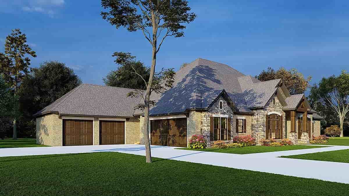 Bungalow, Craftsman, Traditional House Plan 82668 with 5 Beds, 4 Baths, 4 Car Garage Picture 2