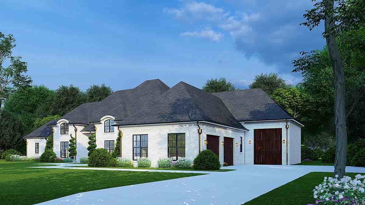 European, Traditional House Plan 82672 with 4 Beds, 4 Baths, 3 Car Garage Picture 1