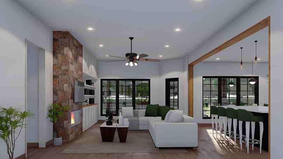 Craftsman, European, French Country, Tudor House Plan 82686 with 4 Beds, 3 Baths, 2 Car Garage Picture 4