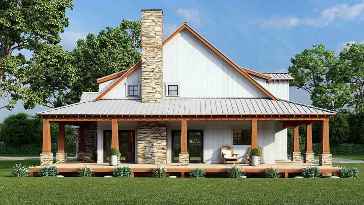 Bungalow, Cabin, Country, Craftsman, Farmhouse House Plan 82697 with 3 Beds, 3 Baths, 2 Car Garage Picture 1