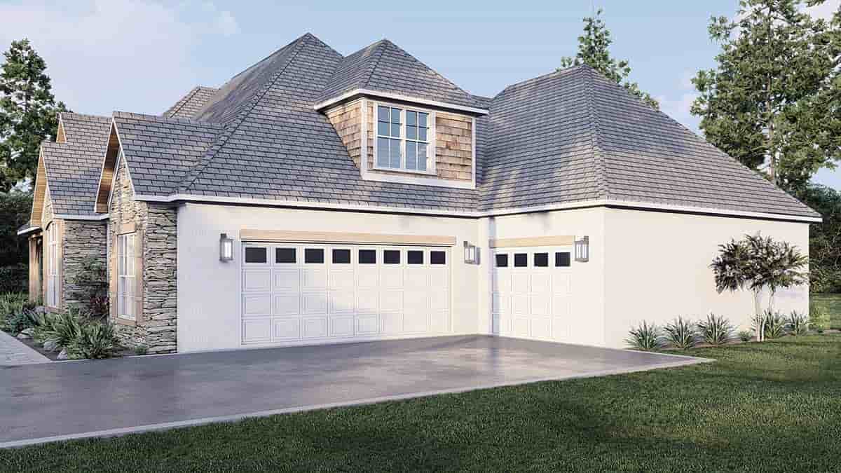Bungalow, Craftsman, European, Traditional House Plan 82700 with 3 Beds, 3 Baths, 3 Car Garage Picture 1