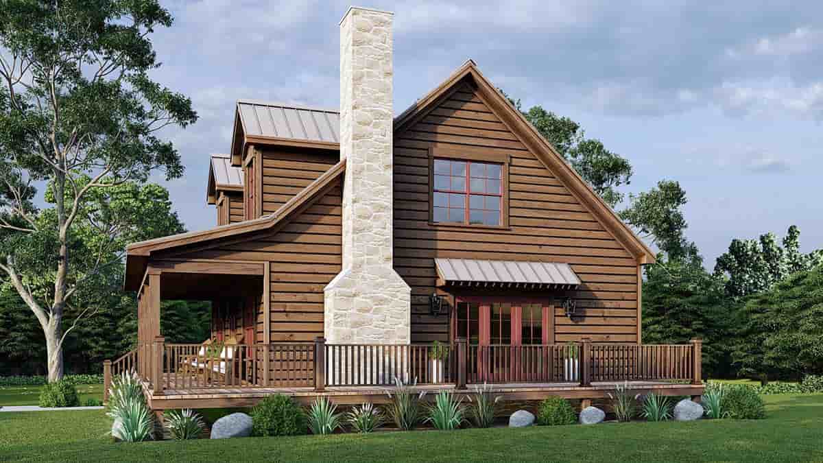 Cabin, Country, Farmhouse House Plan 82701 with 3 Beds, 3 Baths, 1 Car Garage Picture 1