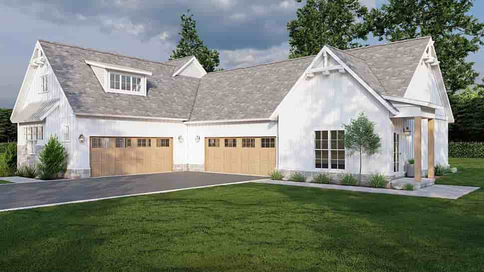 Bungalow, Contemporary, Country, Craftsman, Farmhouse House Plan 82707 with 5 Beds, 4 Baths, 4 Car Garage Picture 3
