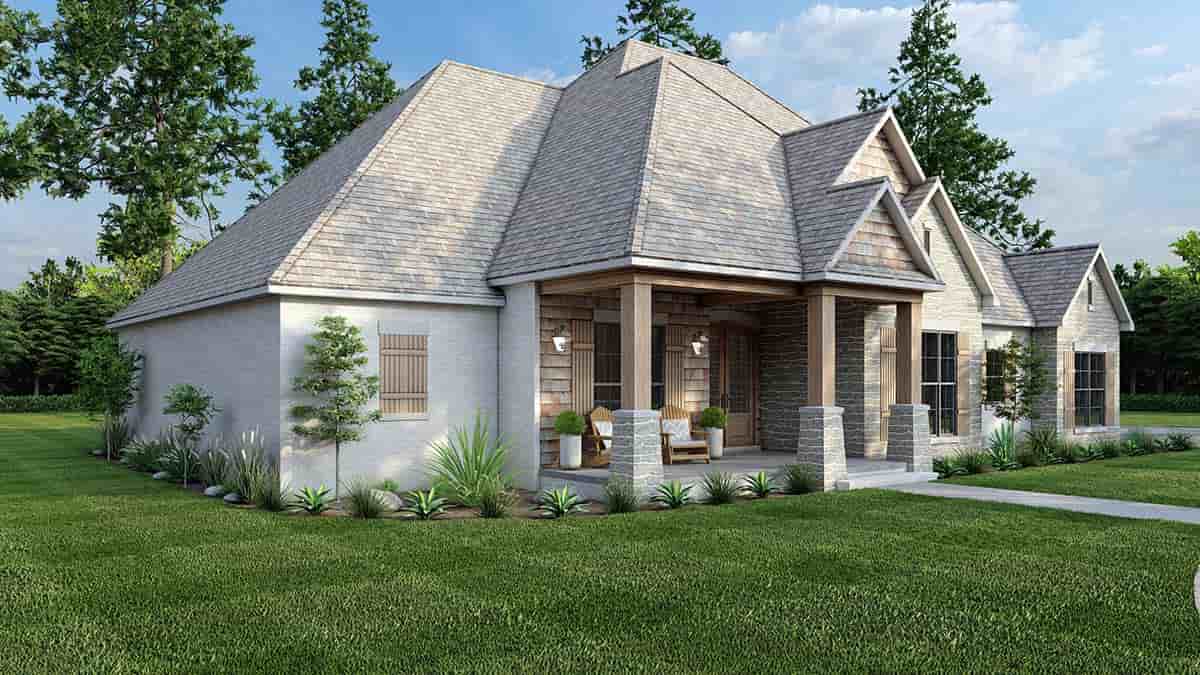 Bungalow, Craftsman, Southern, Traditional House Plan 82713 with 4 Beds, 4 Baths, 4 Car Garage Picture 2