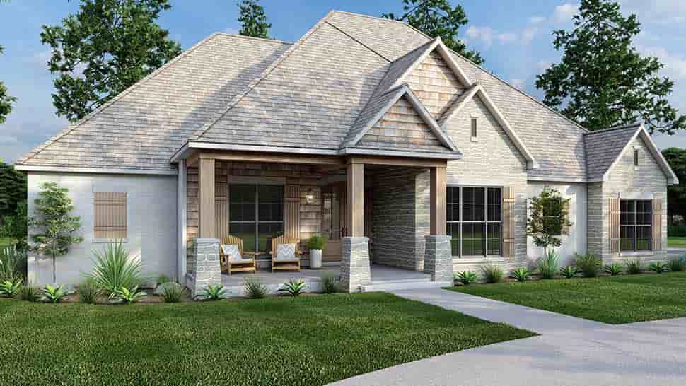Bungalow, Craftsman, Southern, Traditional House Plan 82713 with 4 Beds, 4 Baths, 4 Car Garage Picture 3