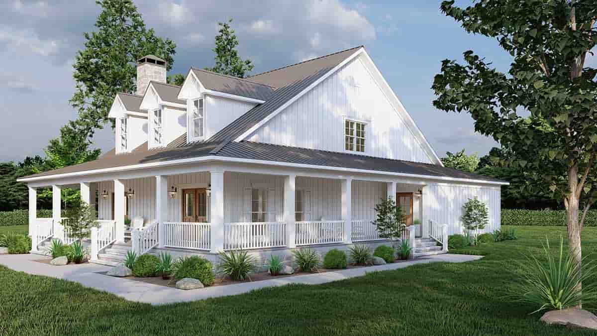 Coastal, Contemporary, Country, Farmhouse, Southern, Traditional House Plan 82717 with 3 Beds, 3 Baths, 3 Car Garage Picture 1