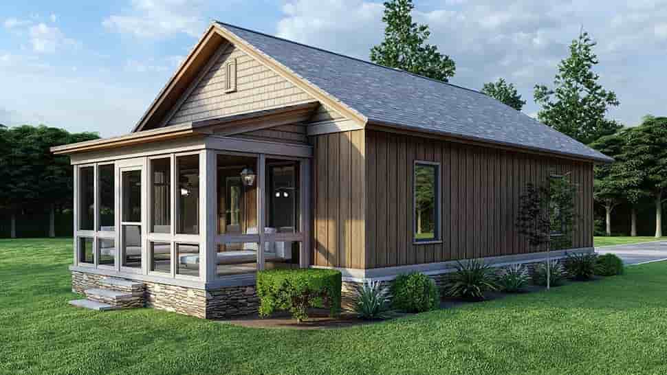 Bungalow, Coastal, Country, Craftsman, Farmhouse, Southern, Traditional House Plan 82722 with 2 Beds, 2 Baths Picture 3