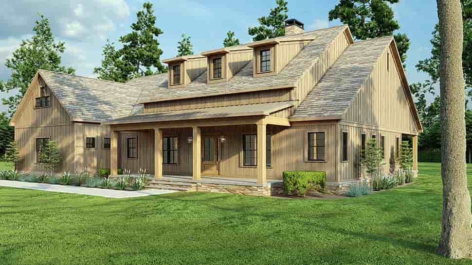 Bungalow, Country, Craftsman, Farmhouse, Southern, Traditional House Plan 82726 with 3 Beds, 3 Baths, 4 Car Garage Picture 4