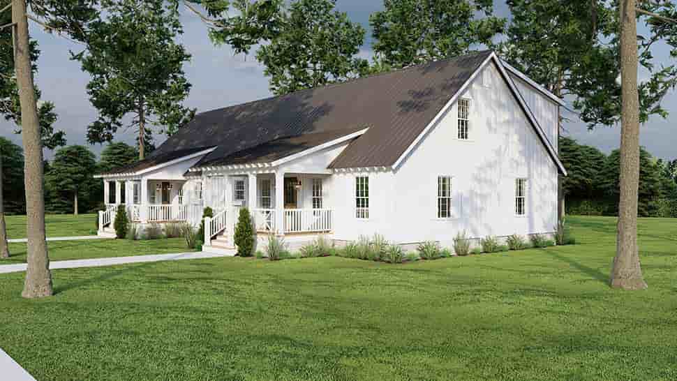 Country, Farmhouse, Southern, Traditional Multi-Family Plan 82727 with 3 Beds, 2 Baths Picture 4