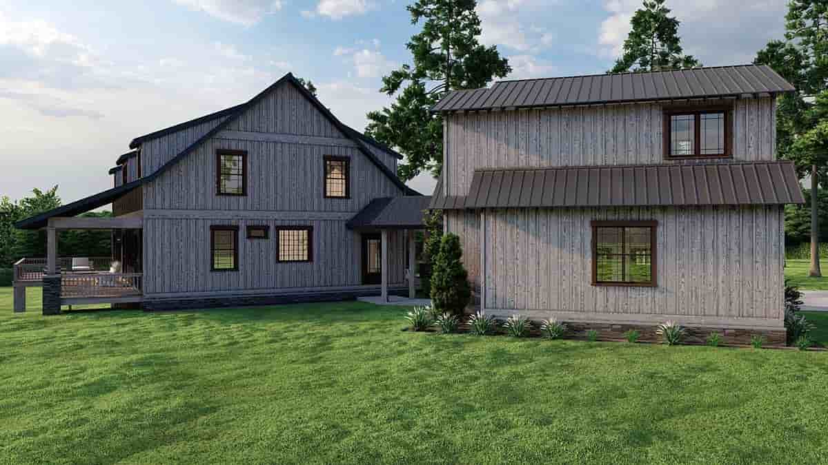 Barndominium, Country, Farmhouse, Southern House Plan 82728 with 6 Beds, 4 Baths, 2 Car Garage Picture 2