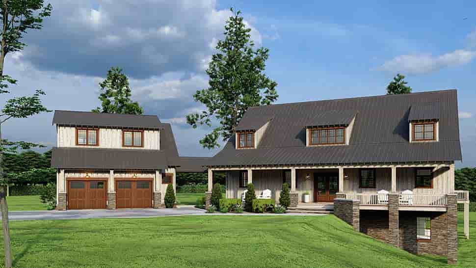 Barndominium, Country, Farmhouse, Southern House Plan 82728 with 6 Beds, 4 Baths, 2 Car Garage Picture 3