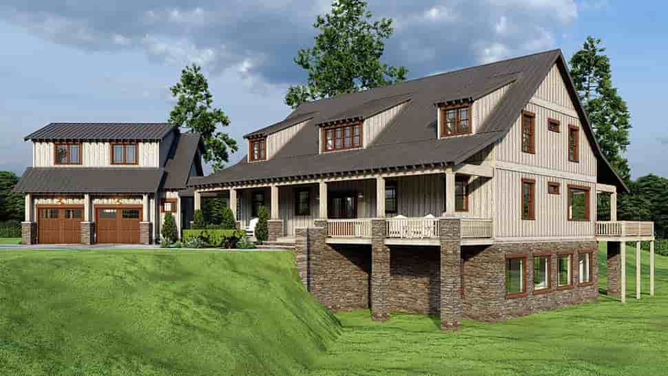 Barndominium, Country, Farmhouse, Southern House Plan 82728 with 6 Beds, 4 Baths, 2 Car Garage Picture 4