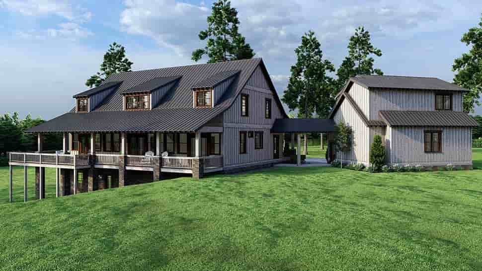 Barndominium, Country, Farmhouse, Southern House Plan 82728 with 6 Beds, 4 Baths, 2 Car Garage Picture 7